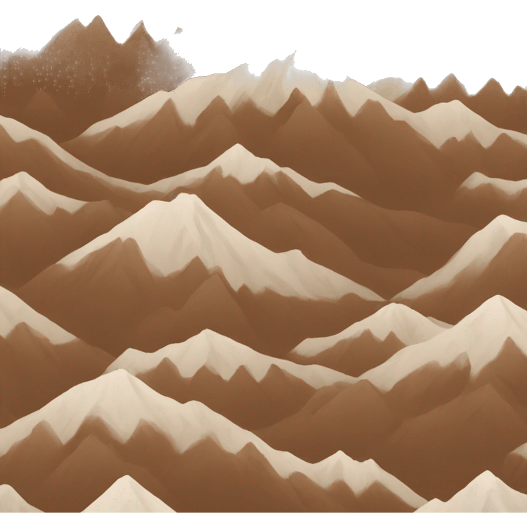 brown spiraling mountain emoji