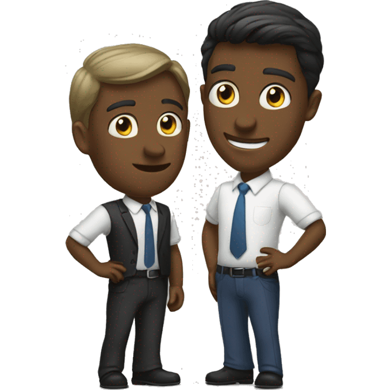 Brothers make a business deal emoji