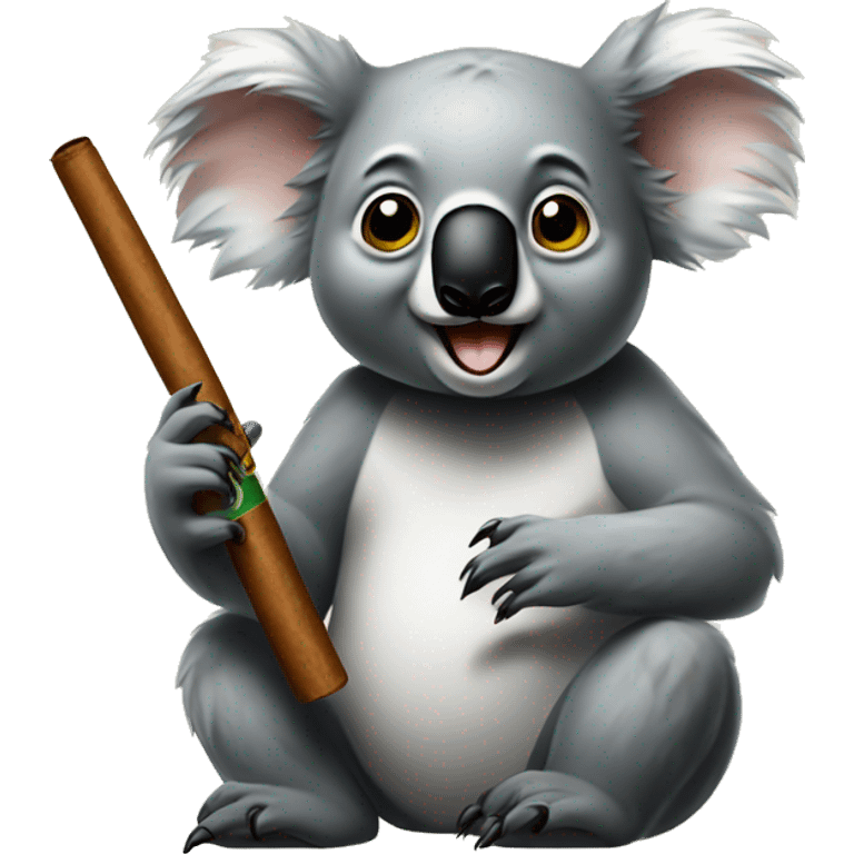 Koala Smoking a cigar emoji