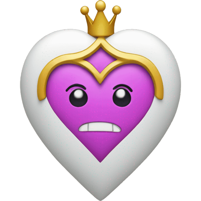 Heart with a crown on in emoji