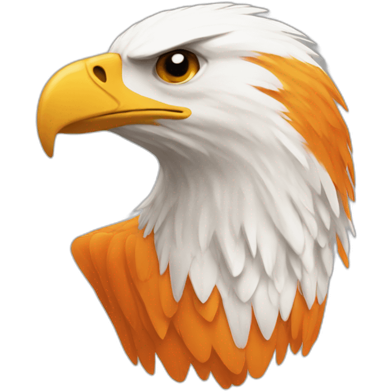 Orange and white eagle emoji