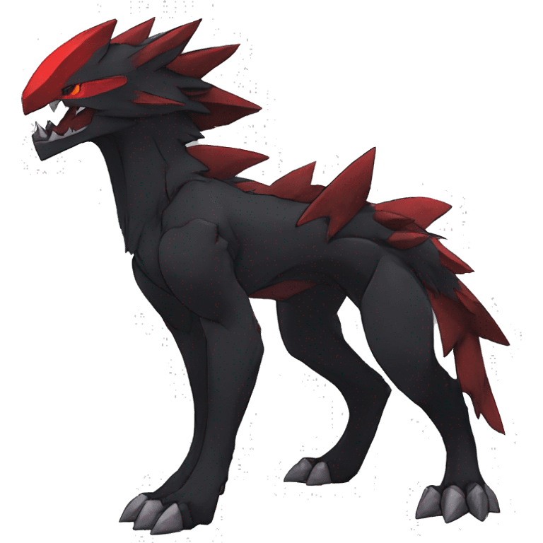  Cool Edgy Black Red Digimon-Fakemon full body emoji