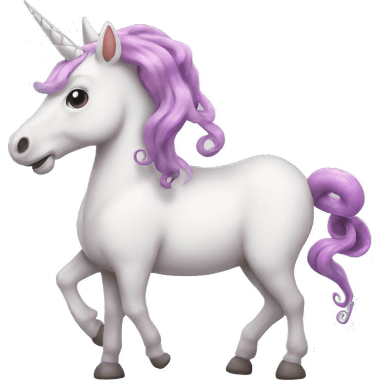 a unicorn with a octopus body emoji