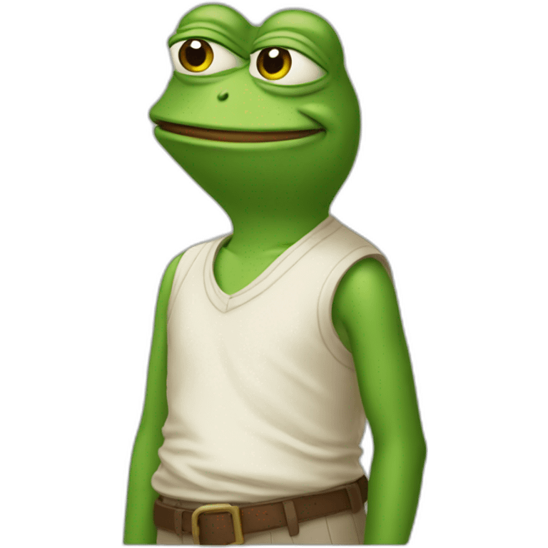 Pepe watcing t posing emoji