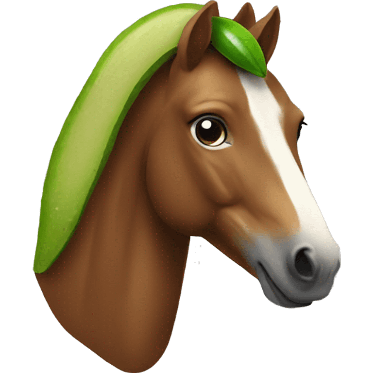 horse with avocado head emoji