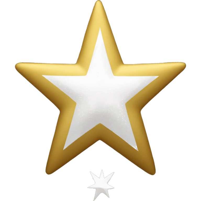 Half gold star half white star emoji