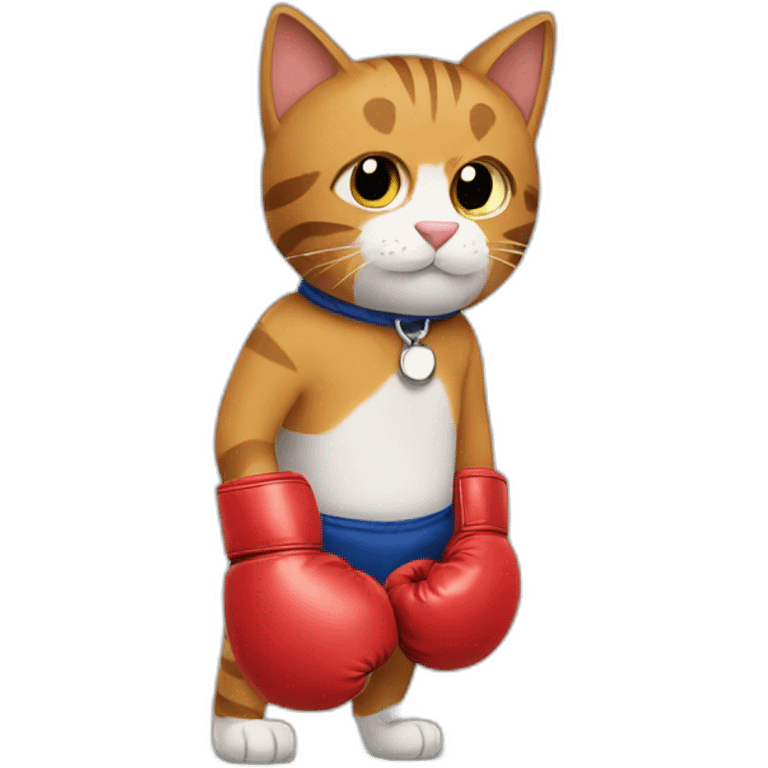 a cat in boxing gloves emoji