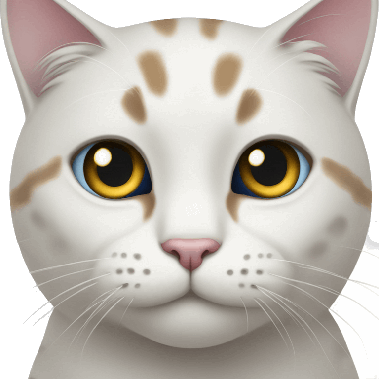  cat with heterochromatic eyes  emoji