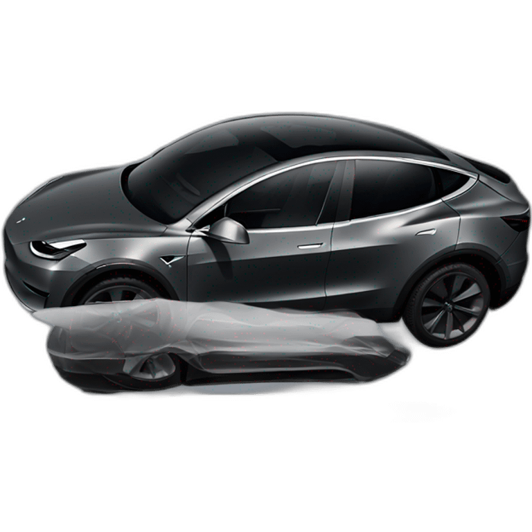 Tesla model y side dark grey emoji