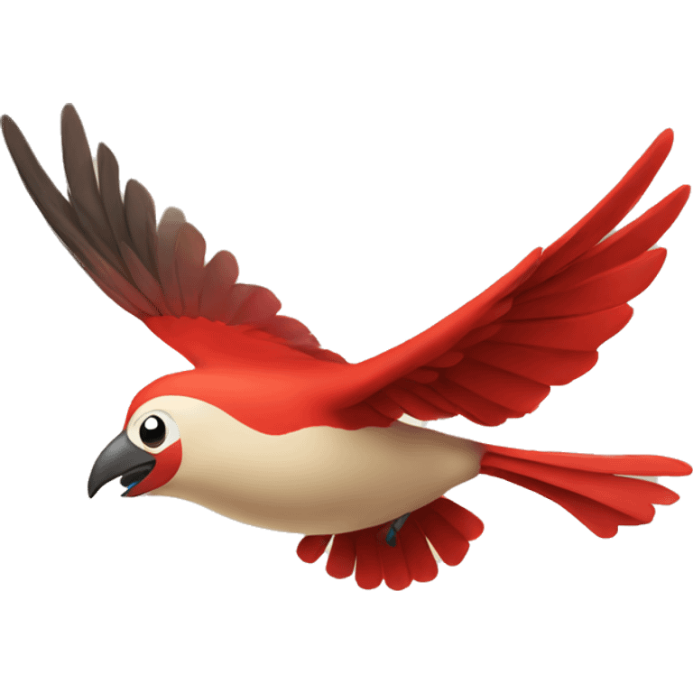 Flying bird wearing red scarf emoji