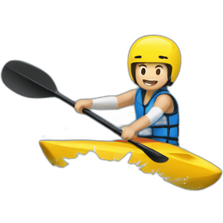 Kayak slalom emoji