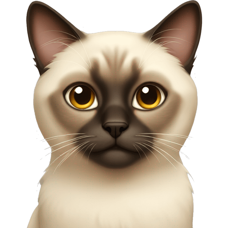 Fluffy siamese cat emoji