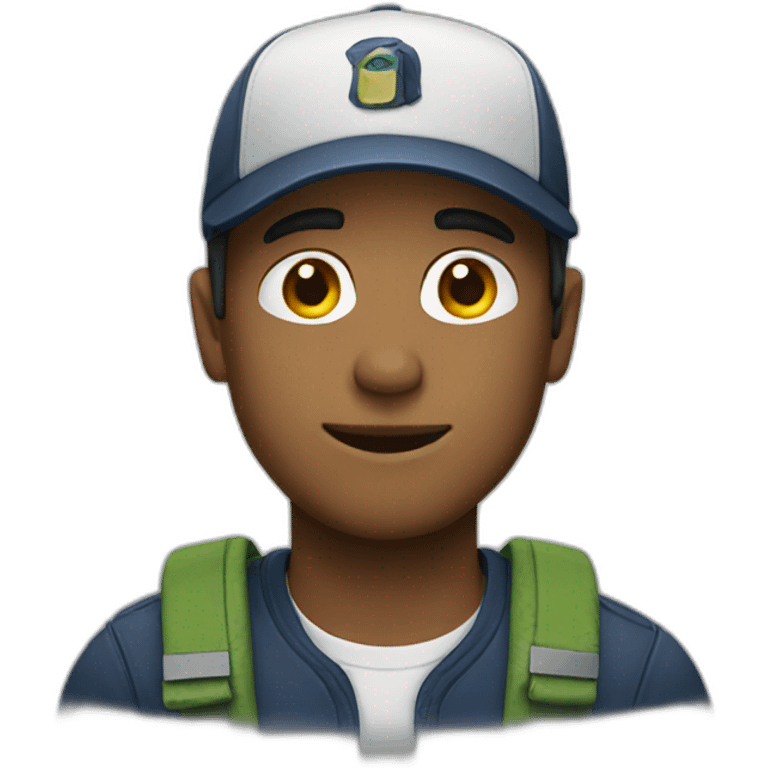 a man wearing cap emoji