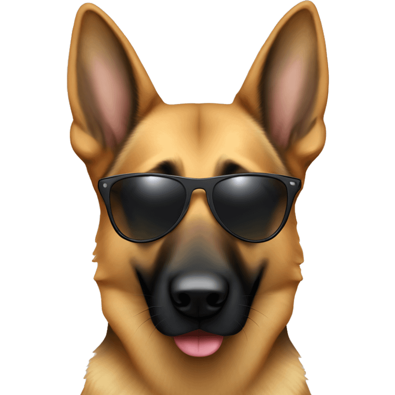 German shepherd with sunglasses  emoji