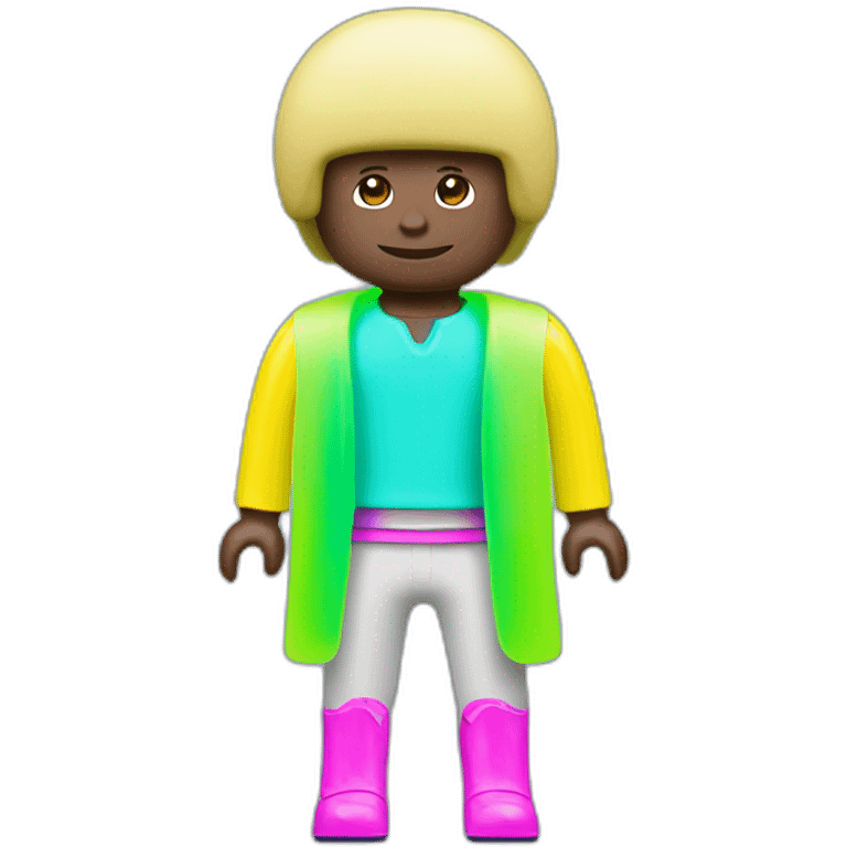 playmobil wearing NEON LIGHT CLOTHES emoji