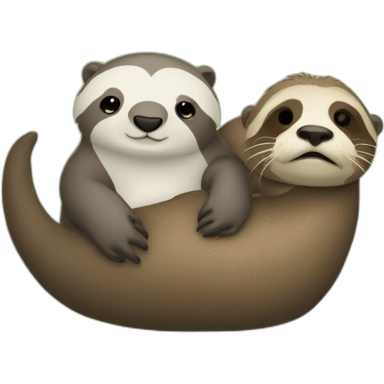 otter with a sloth emoji