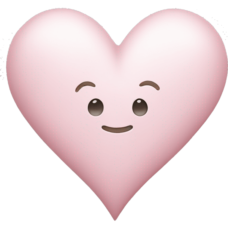 Pastel pink heart with white b emoji