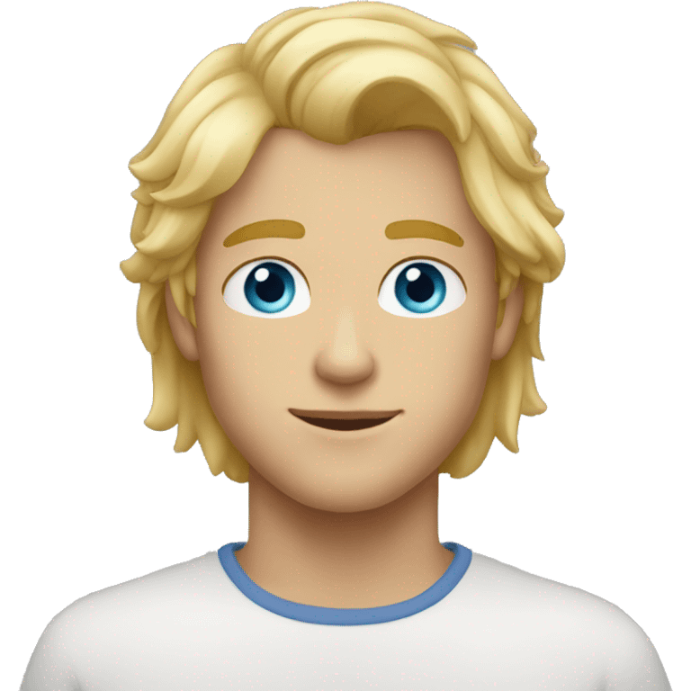 22 year old man blue eyes blonde hair  emoji