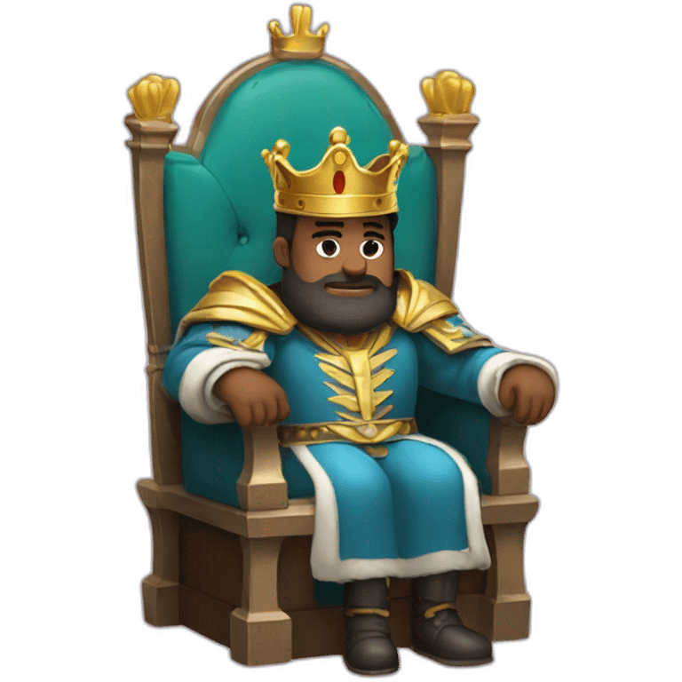 king sitting on a throne emoji