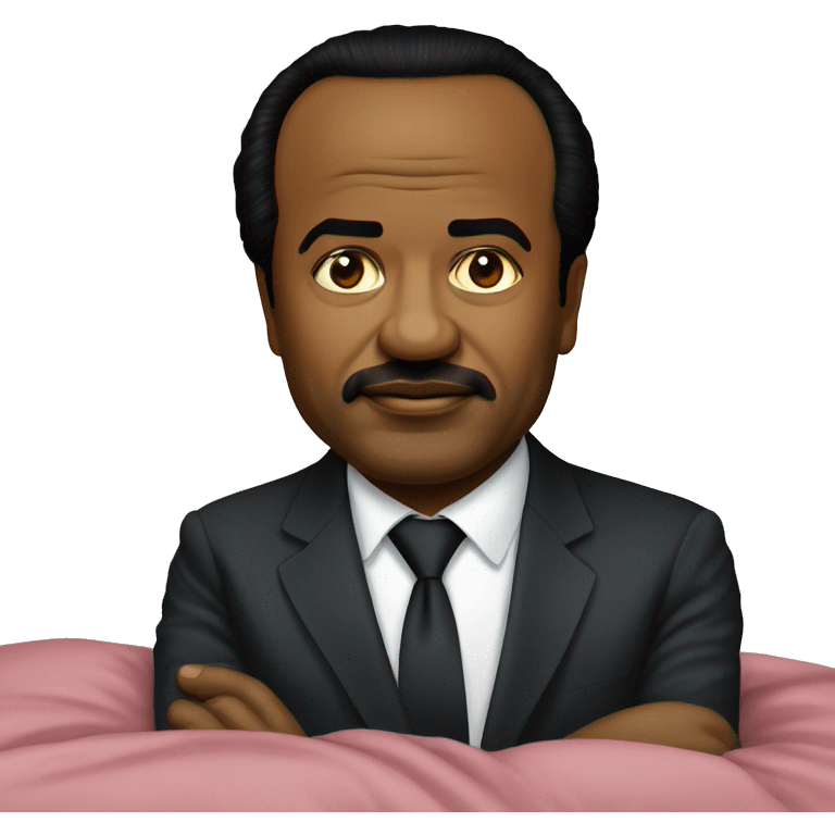 Paul Biya sur un lit emoji