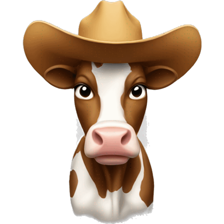 Cow with a cowboy hat emoji