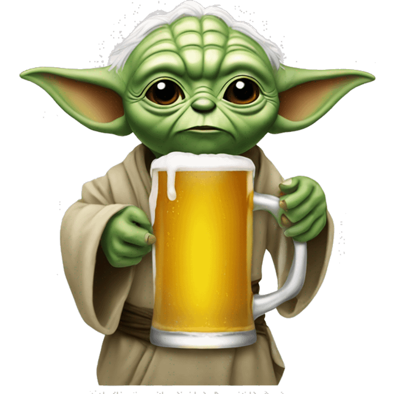 Yoda drink beer emoji