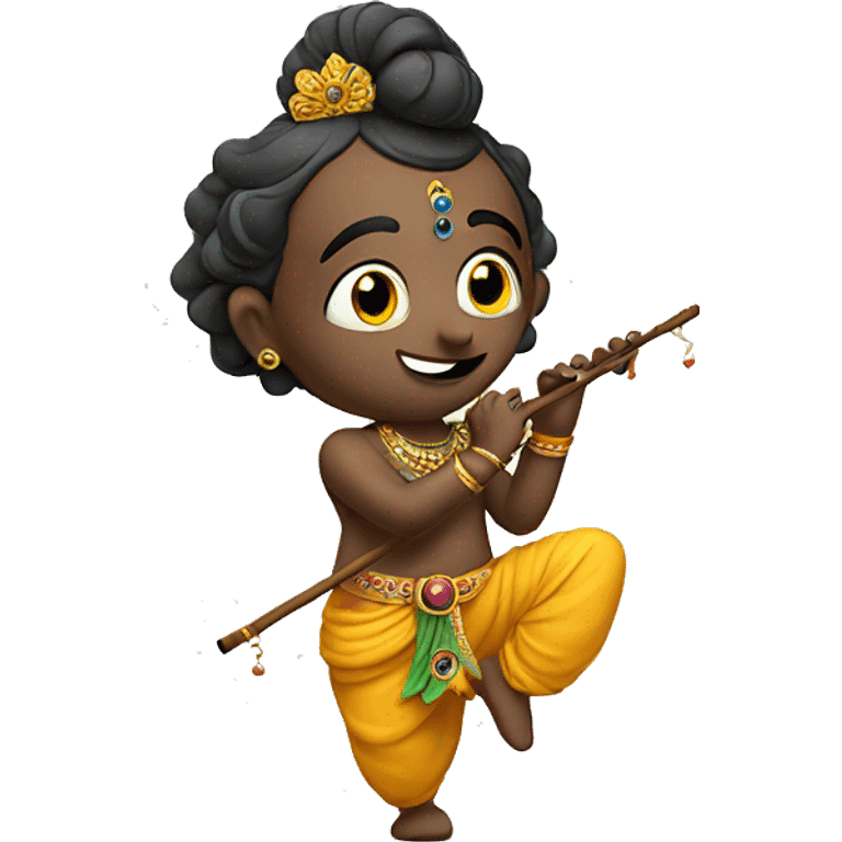 Krishna with flute emoji