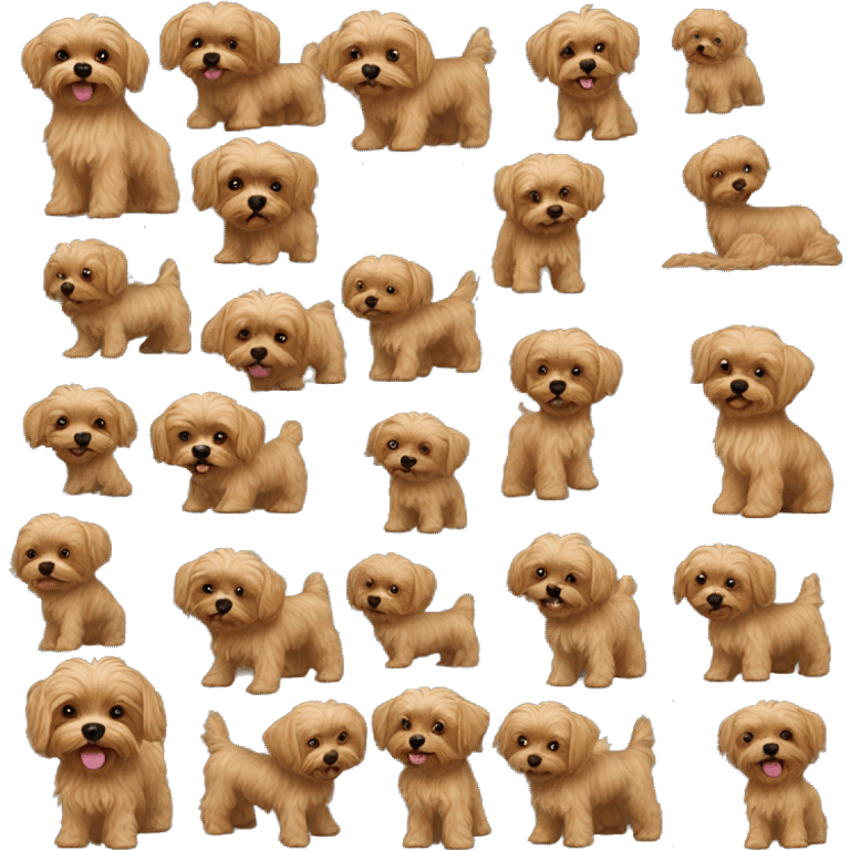 Light brown yorkie poo no black  emoji