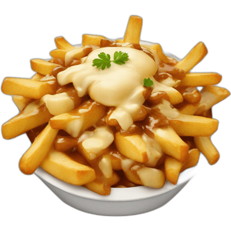 poutine qui mange un triple burgeur emoji