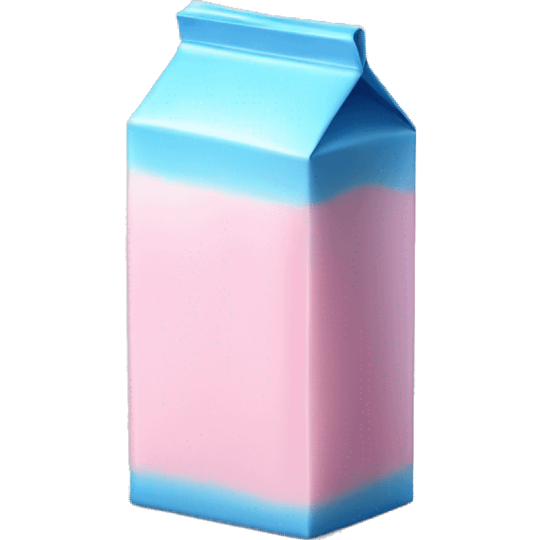 Realistic pink and blue milk carton isolated  emoji