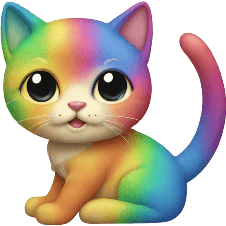 a rainbow cat emoji