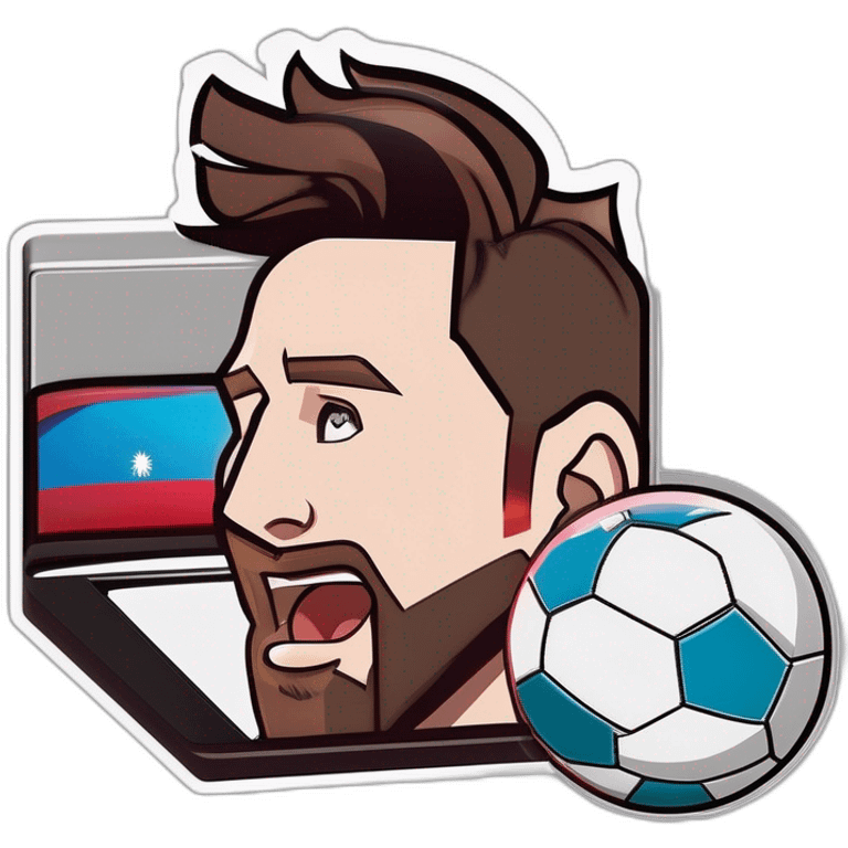 Lionel Messi whit a world cup emoji