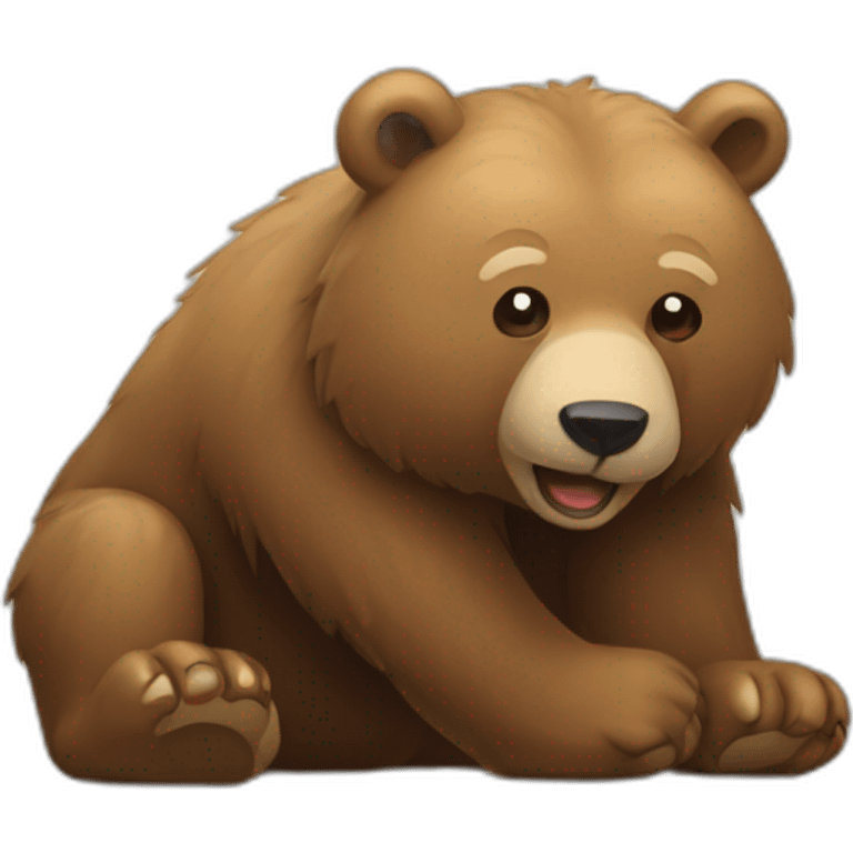 Bear crawling emoji