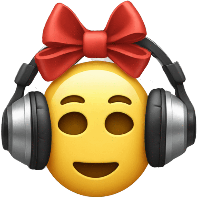 Headphones with bow  emoji