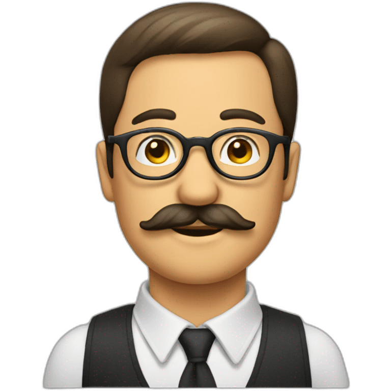 A fake mustache and glasses emoji