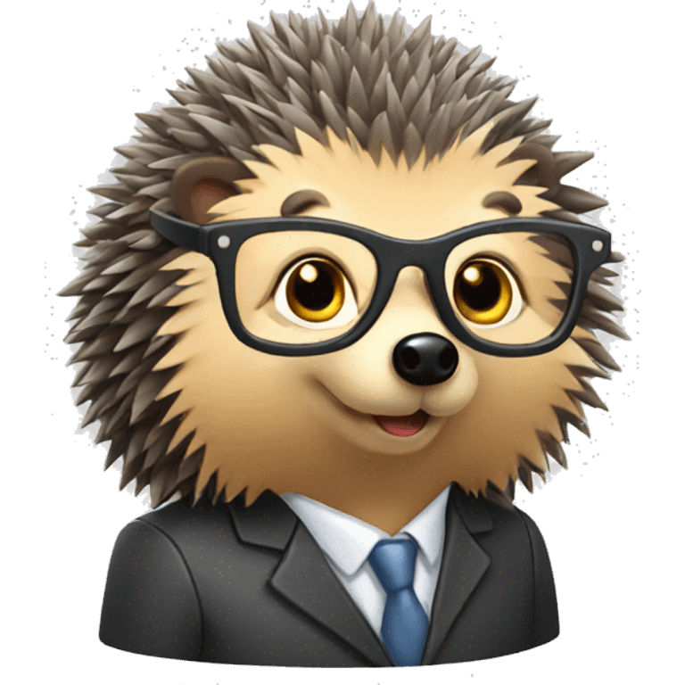 hedgehog accountant emoji