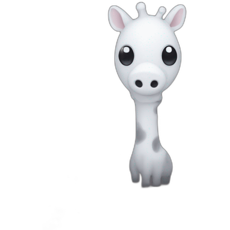 Ghost of a giraffe pig emoji