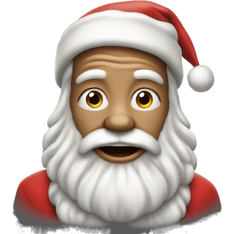 Hyperrealistic santa emoji