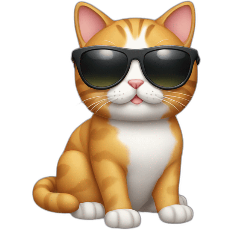 Cat with sunglasses emoji