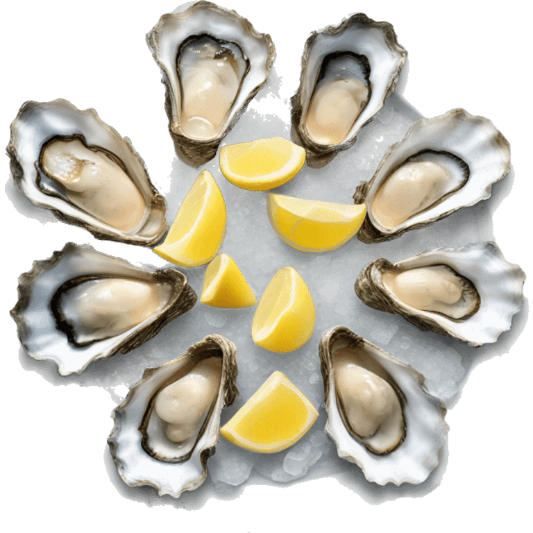 Plate of oysters  emoji