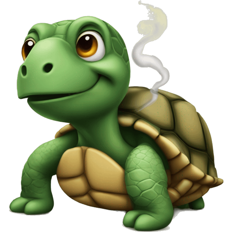 Turtle smoking  emoji