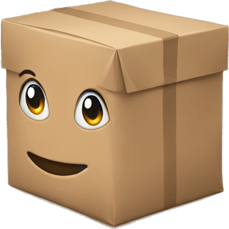 Amazon package on a human emoji