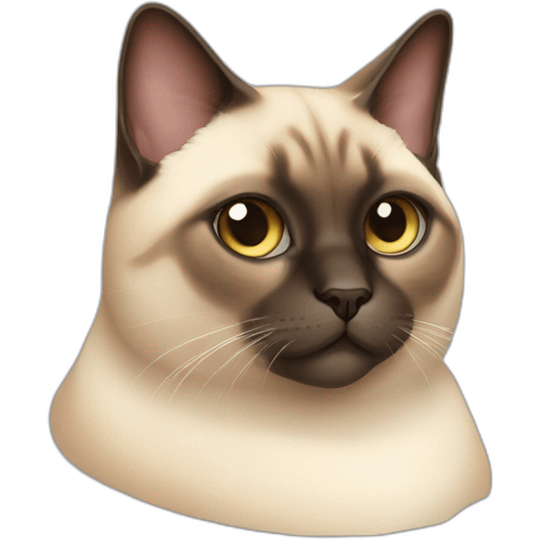 fat siamese cat emoji