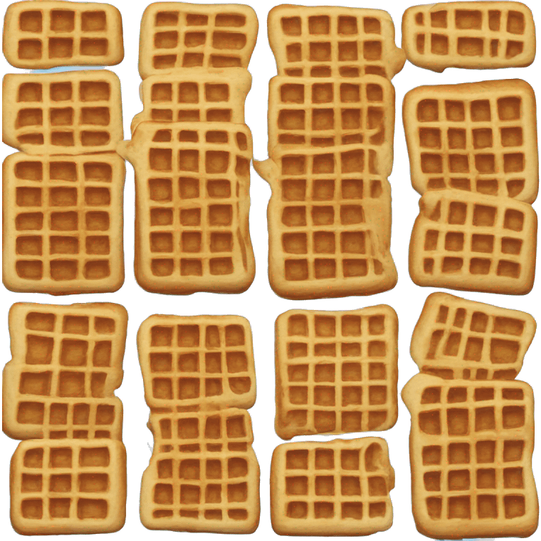 a single waffle that is blue emoji