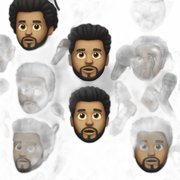 the weeknd with a mic emoji