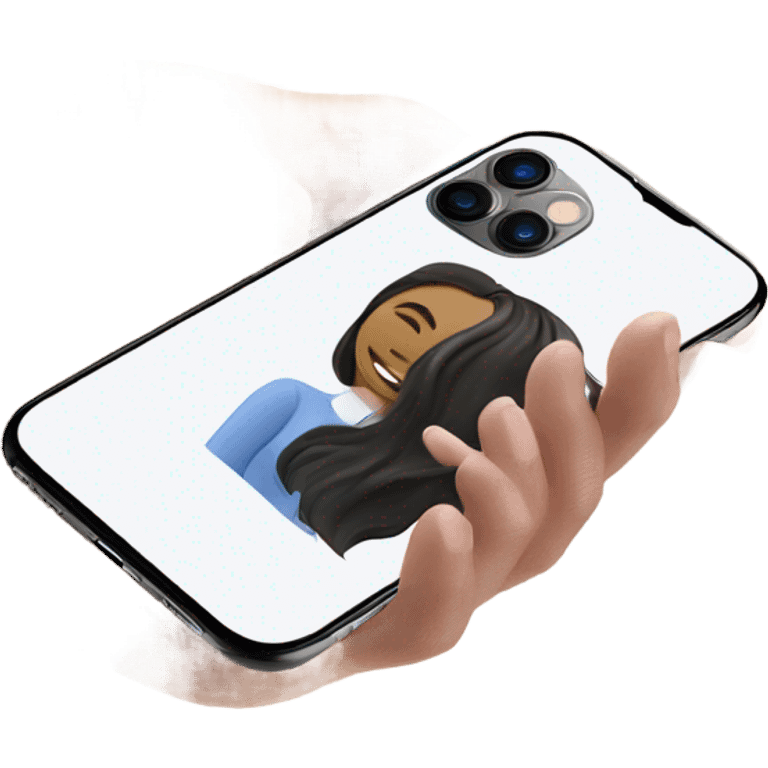 iPhone 14 Pro Max falling out of white lady’s hand emoji