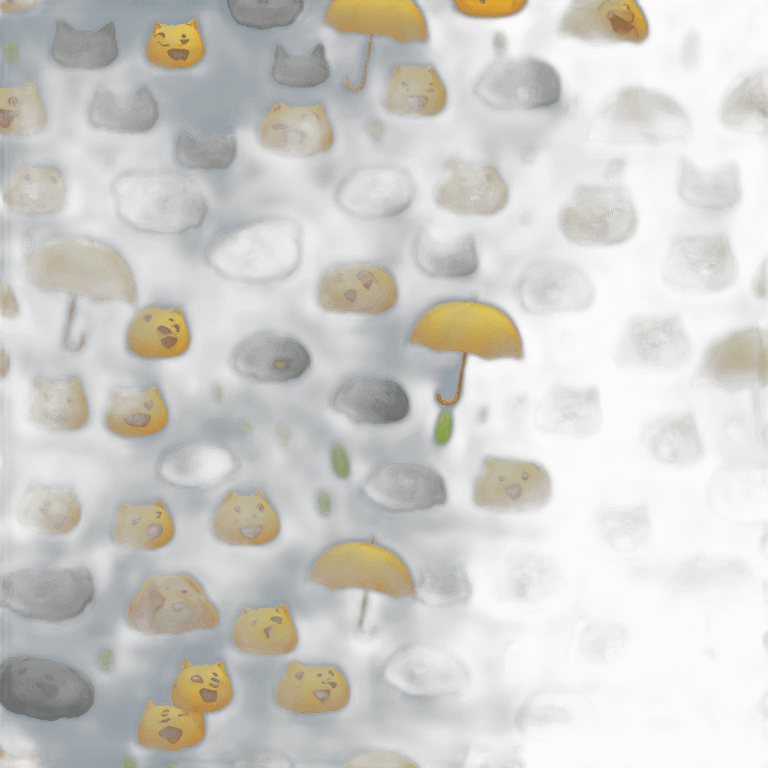 raining cats and dogs emoji