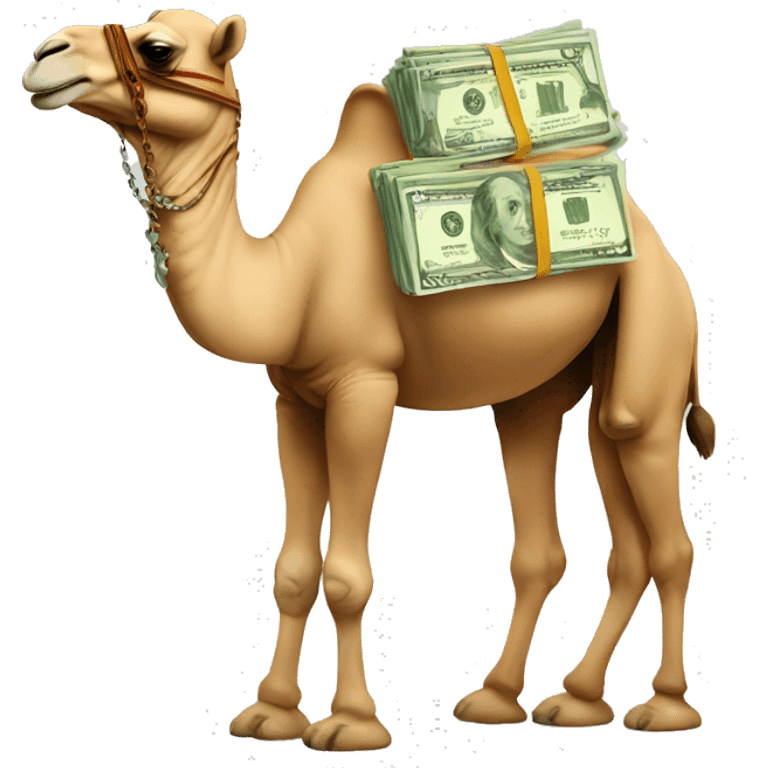 Camel carrying money  emoji