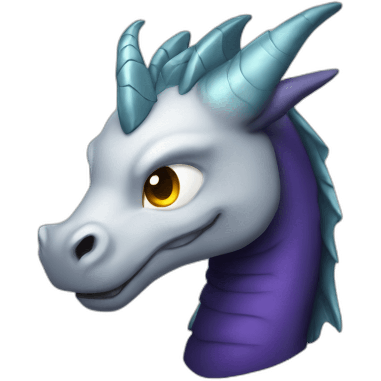 Dragon licorne dark emoji