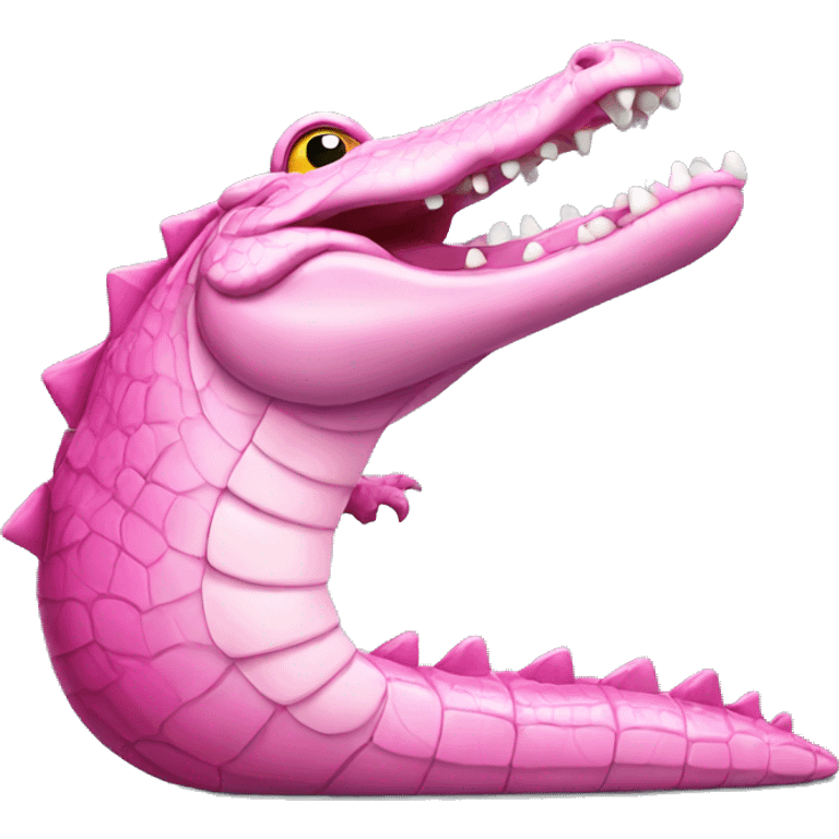 Pink alligator  emoji